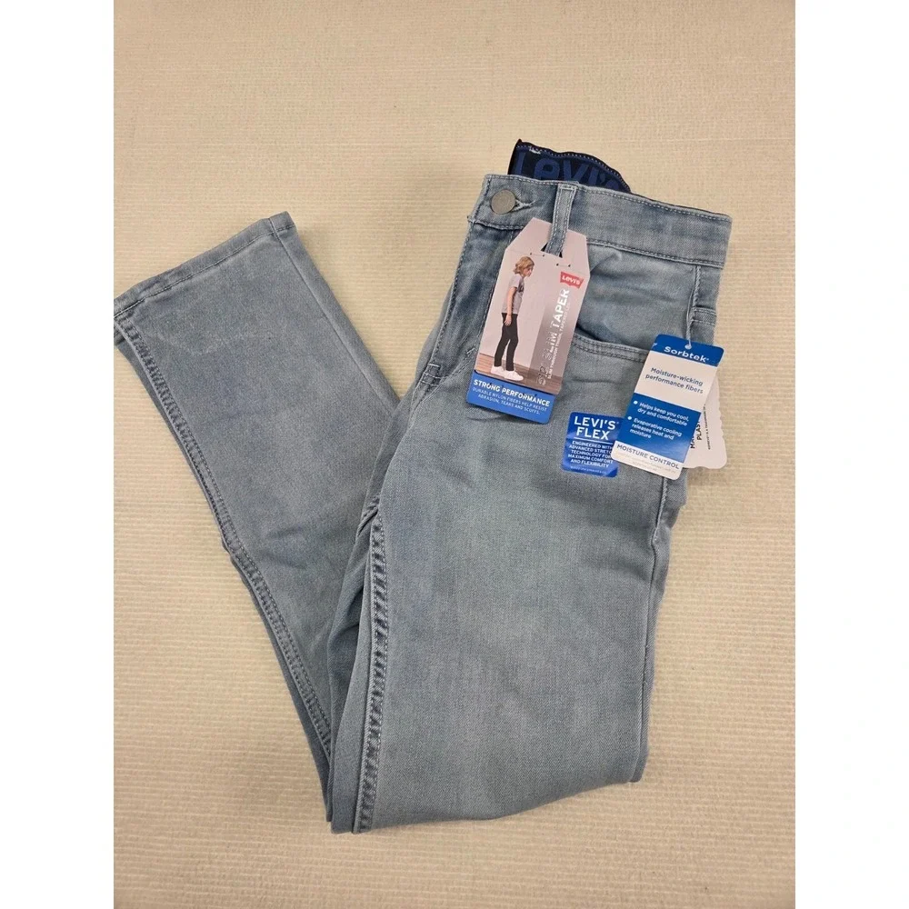 Levi's 512 Slim Taper Jeans Boys Size‎ 12 Regular Light Wash Stretch NEW